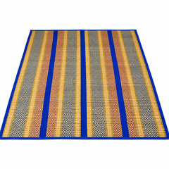 Beautiful Beige & Blue Madur Kathi Mat