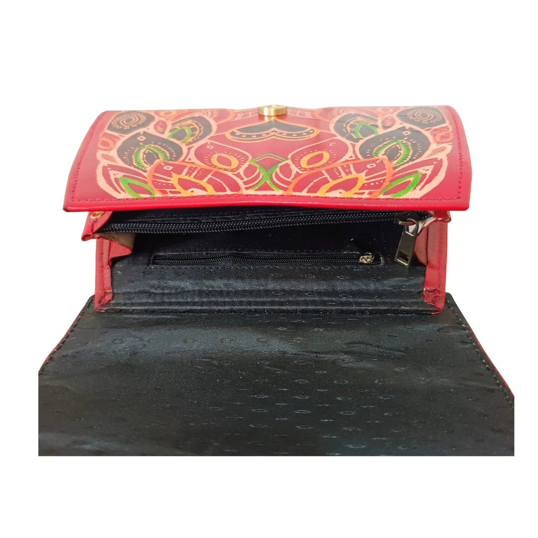 Genuine Pure Leather Handcrafted Handtooled Bag owl Sling