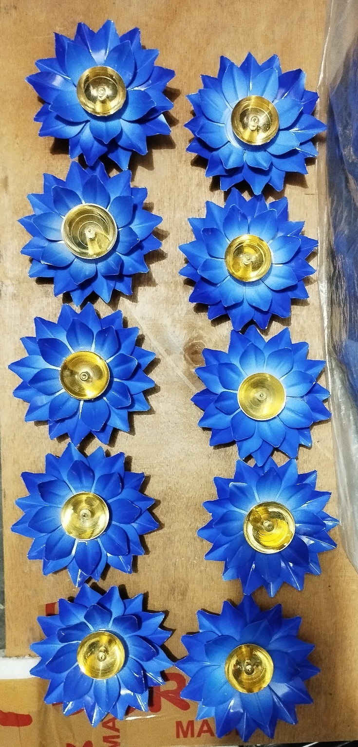 Attractive Lotus Design 2 Piece Diya (Premium Lotus Diya with Gift Box)