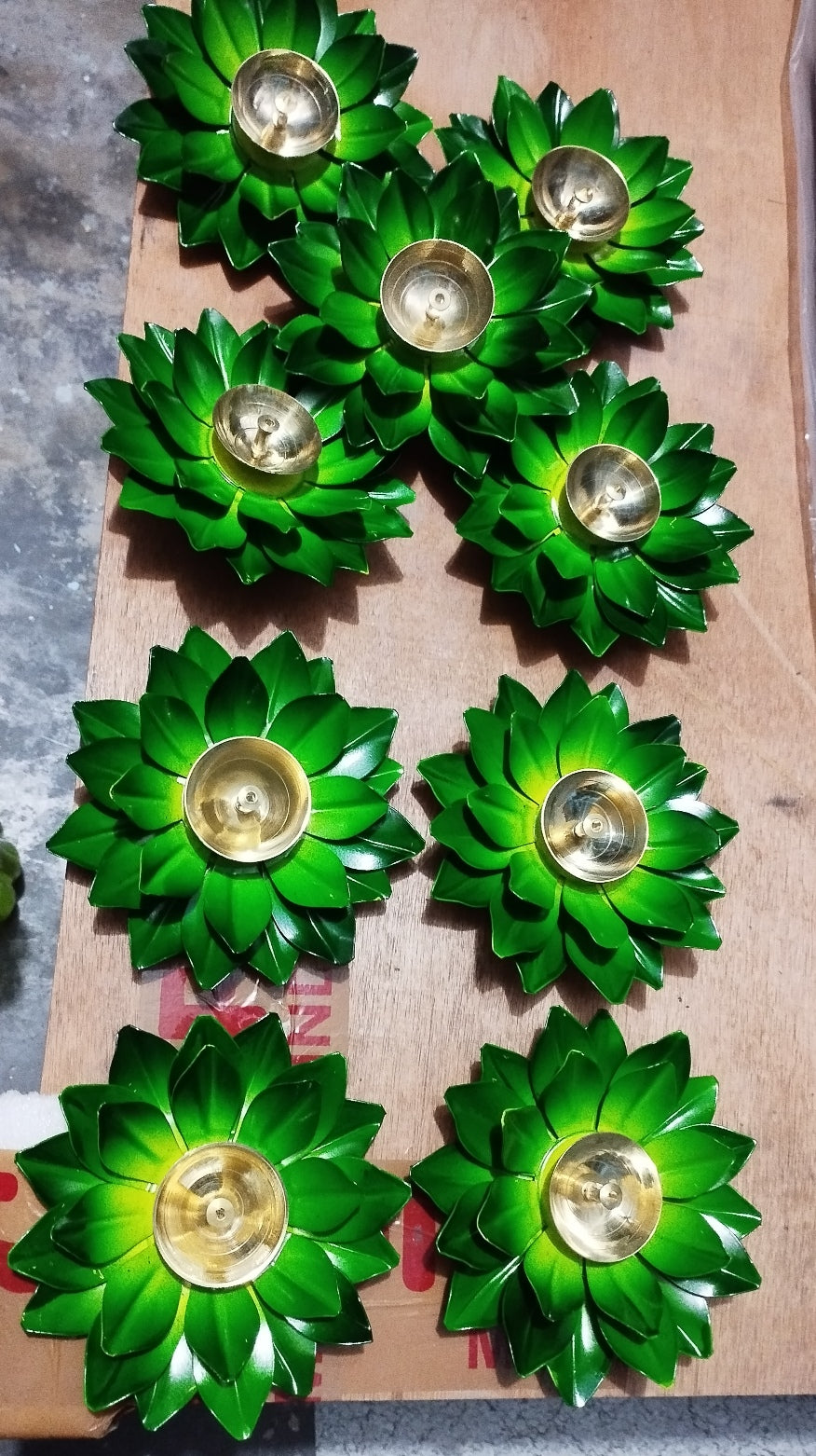 Attractive Lotus Design 2 Piece Diya (Premium Lotus Diya with Gift Box)