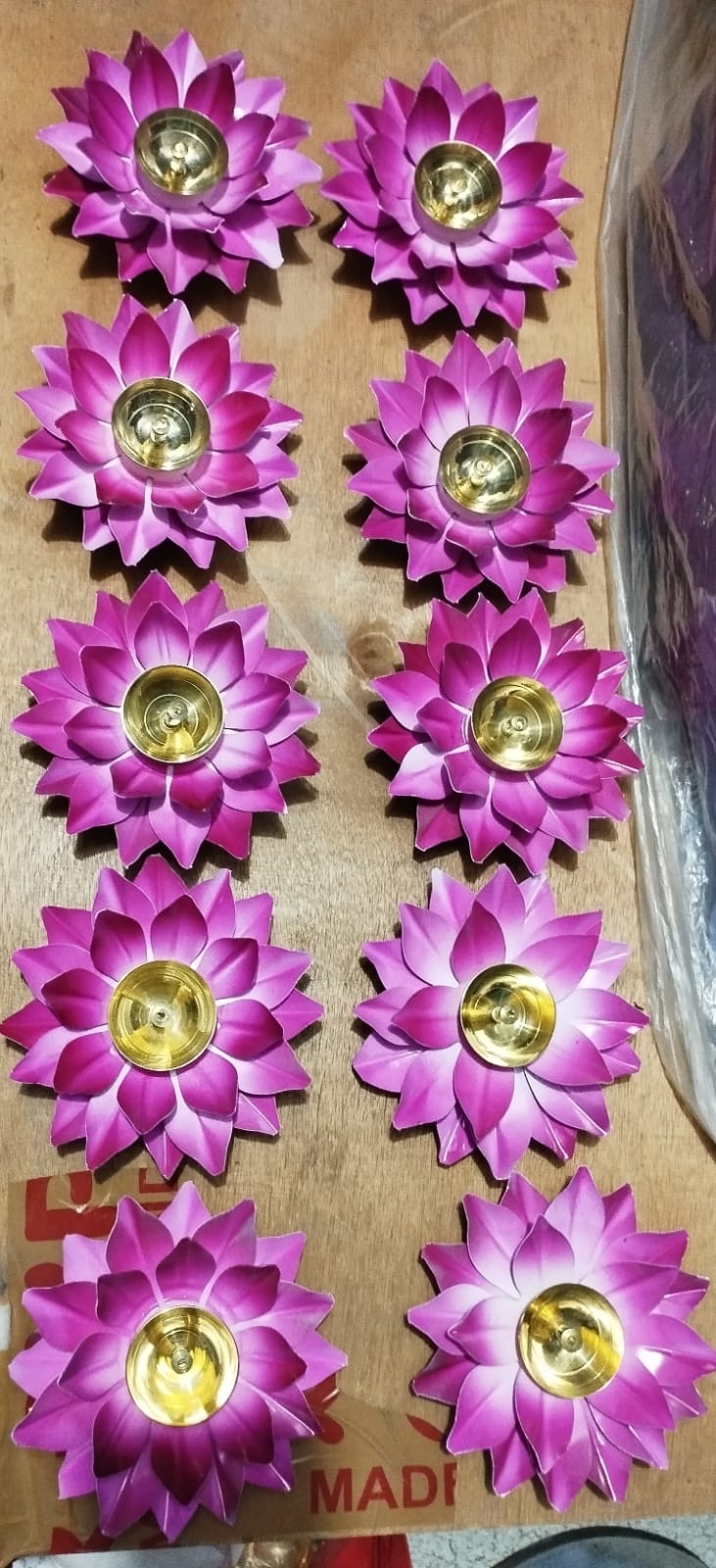 Attractive Lotus Design 2 Piece Diya (Premium Lotus Diya with Gift Box)