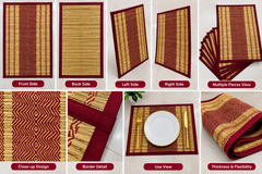 Red Runner With 6 Table Mats