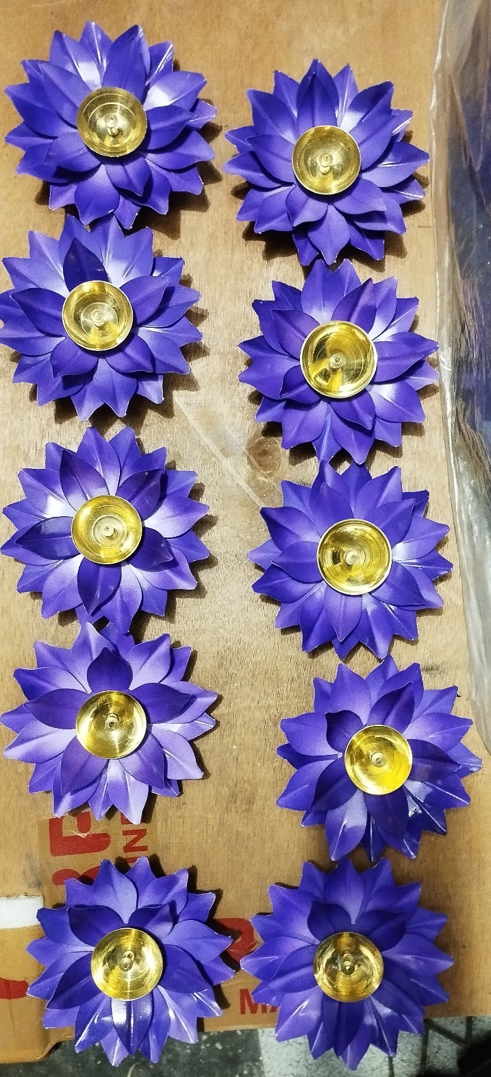 Attractive Lotus Design 2 Piece Diya (Premium Lotus Diya with Gift Box)