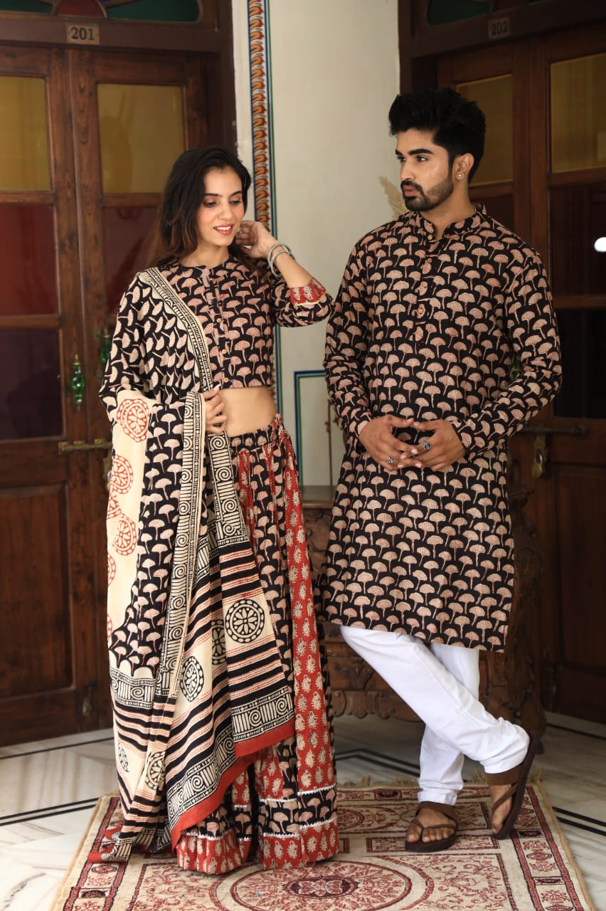 Festival Special Couple Dress Collection Chaniya Choli & Kurta Pajama
