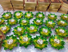 *Attractive Lotus Design Diya (Premium Lotus Diya with Yellow Color Gift Box)*