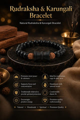 AGATES RUDRAKSHA & KARUNGALI BRACELET