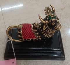 Bastar Dokra Nandi Seated Metal Craft