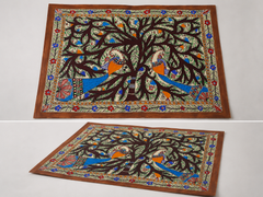 Colourful Peacocks On Tree Madhubani Painting