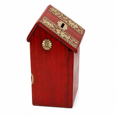 House Shaped Wooden Bank