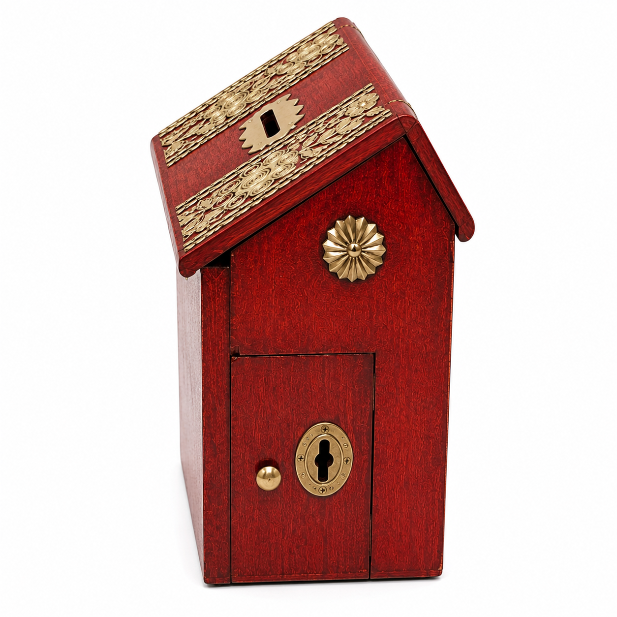 House Shaped Wooden Bank