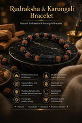 AGATES RUDRAKSHA & KARUNGALI BRACELET