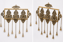 Brass Finish Laxmi Ganesh Saraswati Wall Hanging