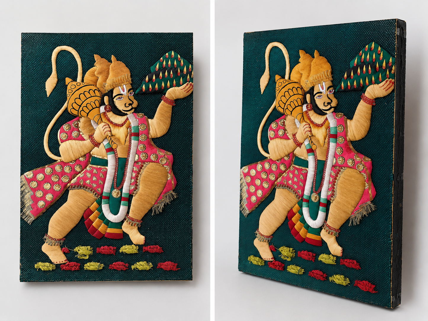 Jute Wall Hanging of Hanuman