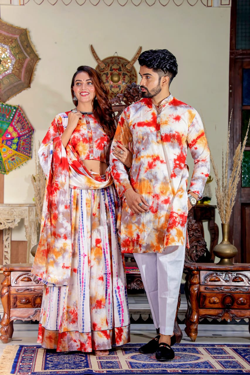 Festival Special Couple Dress Collection Chaniya Choli & Kurta Pajama