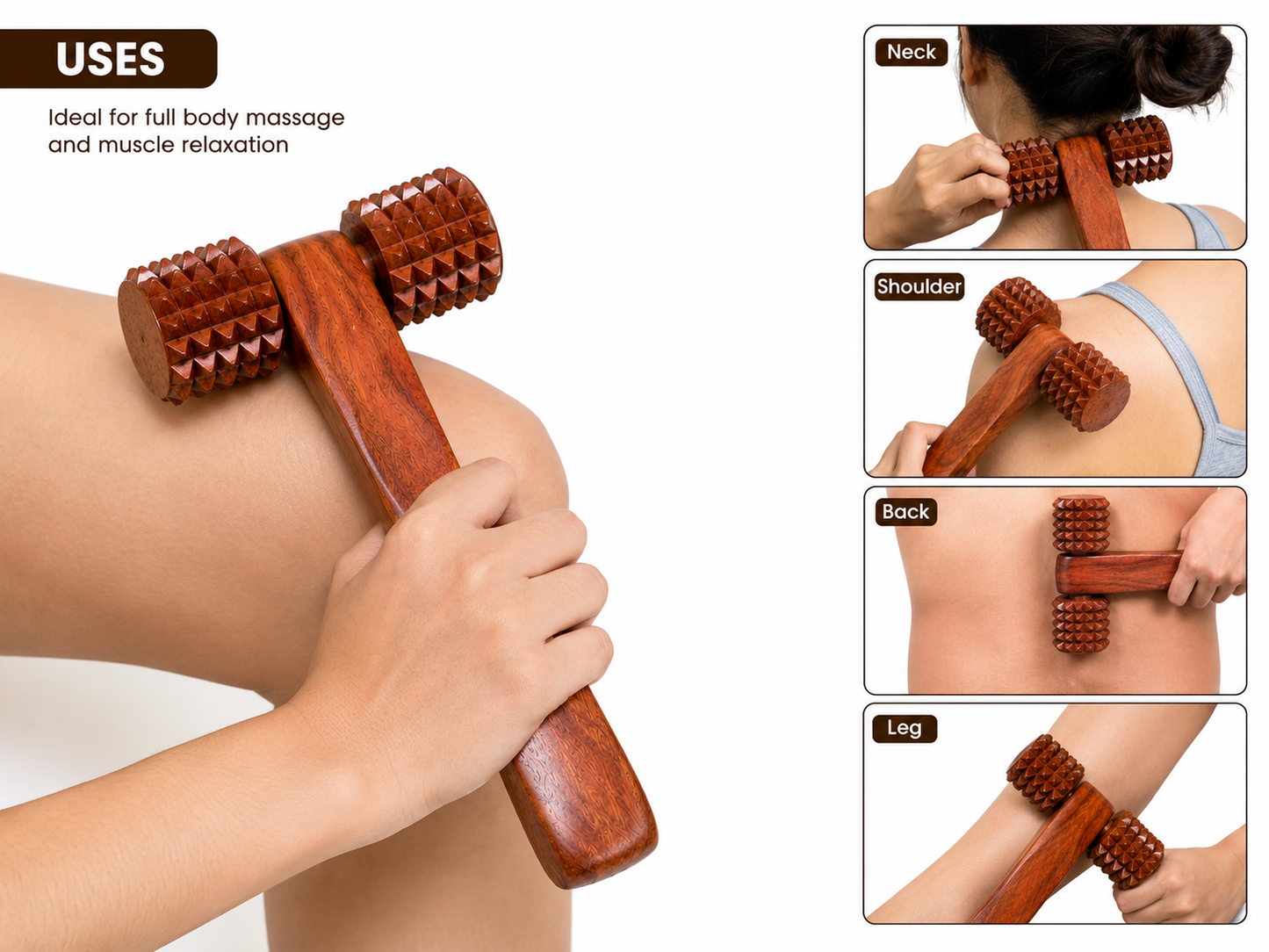 Wooden Back Pain Relief Massager