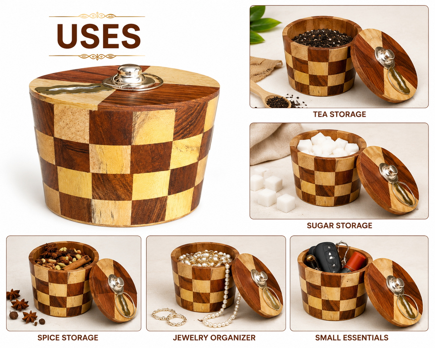 Wooden Chess Shaped Piggy Bank