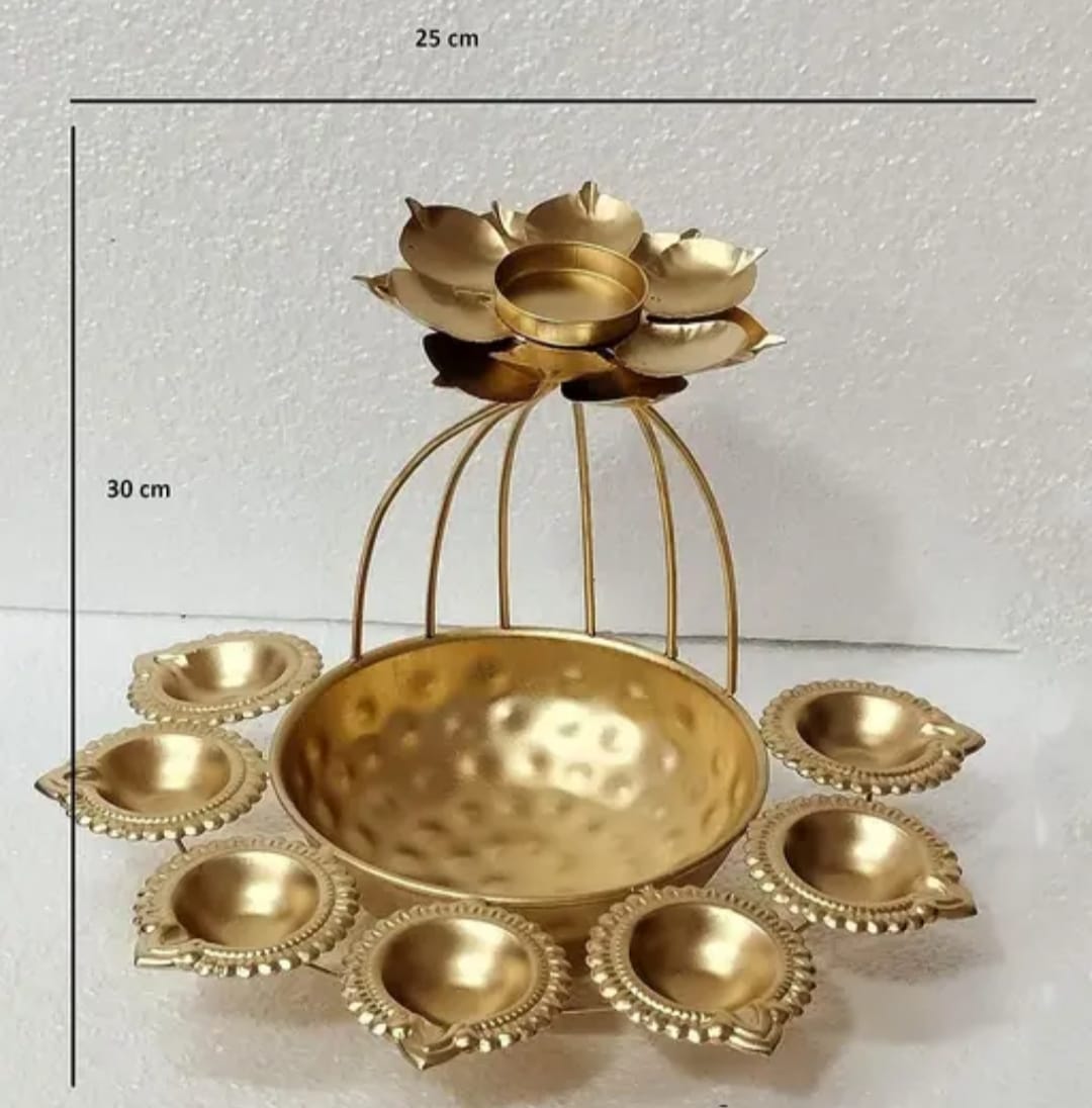 Candle Tealight Stand With Wax Candle Iron Made