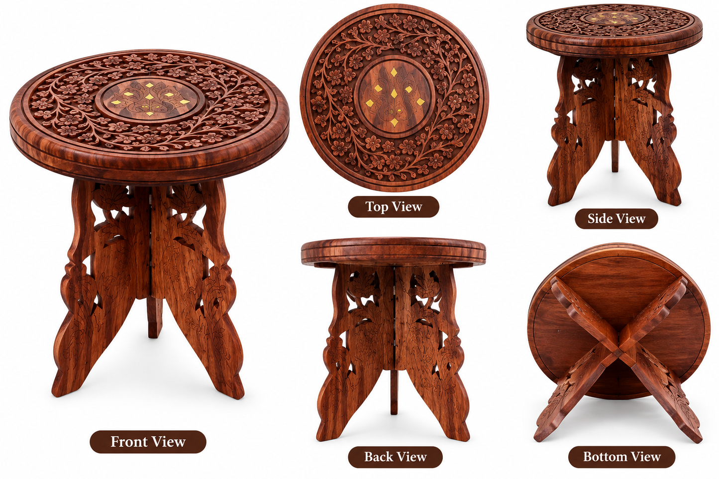 12 Inch Wooden Corner Table