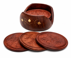 Wooden Handmade Coasters Set