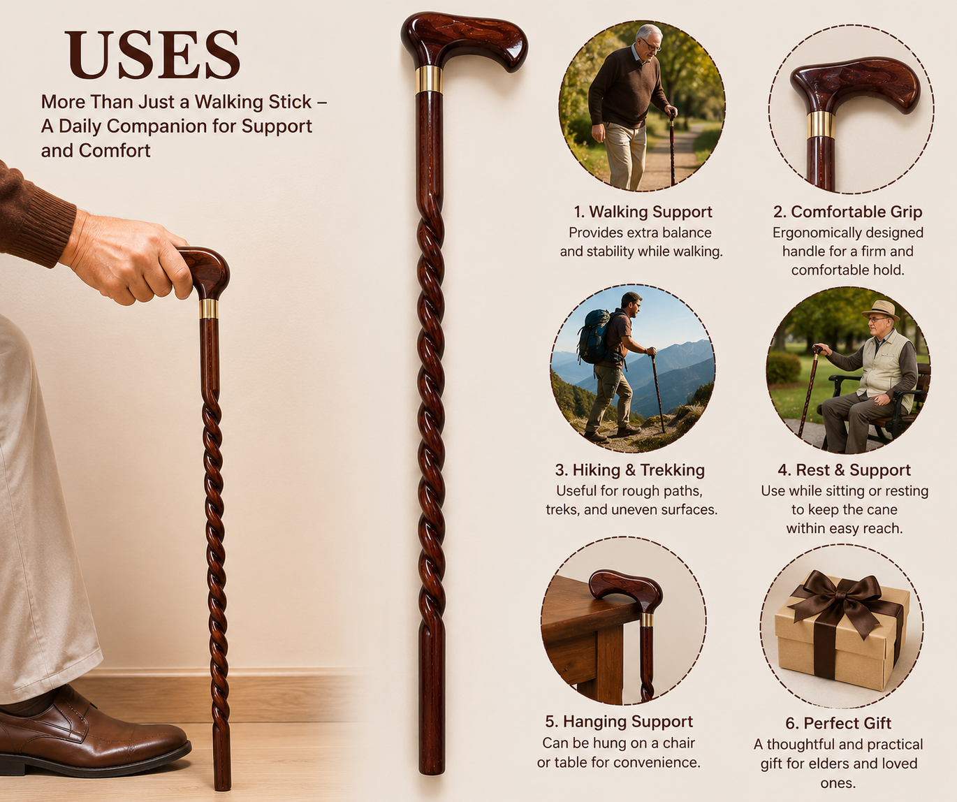 Wooden Walking Stick