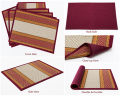 Runner With 6 Table Mats - Red