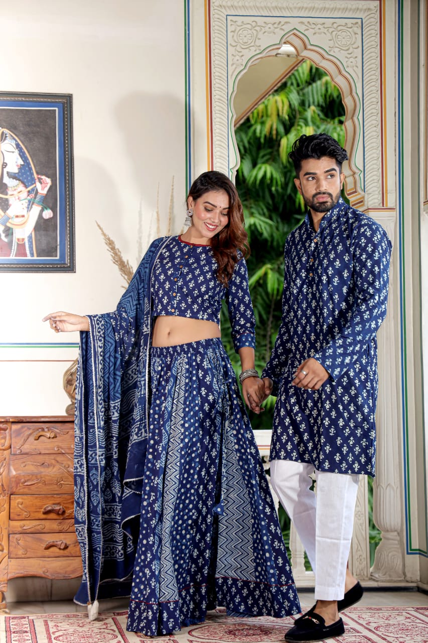Festival Special Couple Dress Collection Chaniya Choli & Kurta Pajama