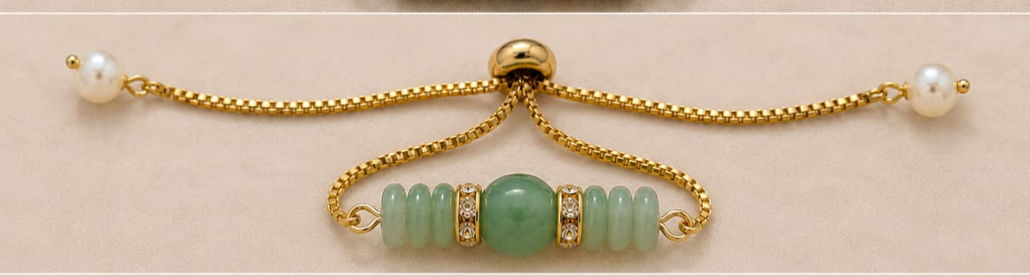 AGATES GREEN AVENTURINE BRACELET