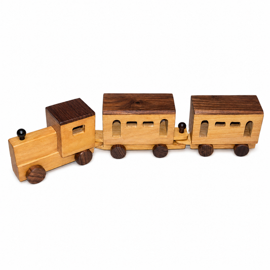Wooden Toy Train Set