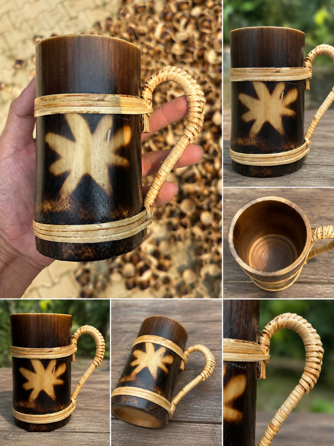 EcoFriendly Cane and Bamboo Cup