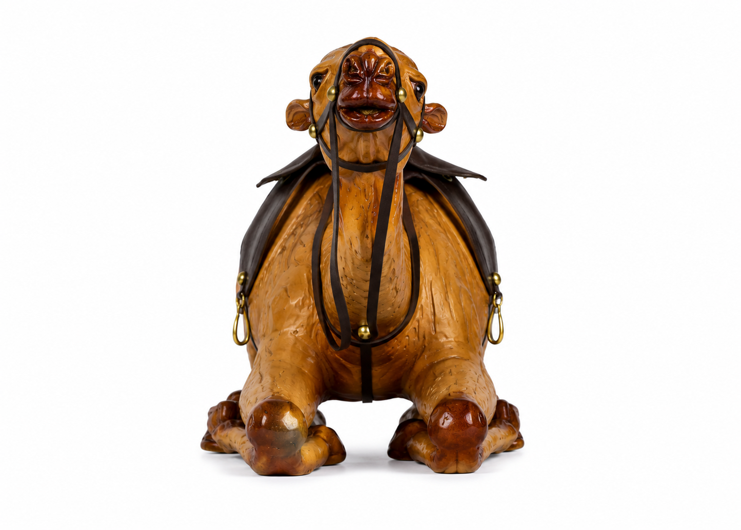 Leather Handicraft Sitting Camel - 6 Inch
