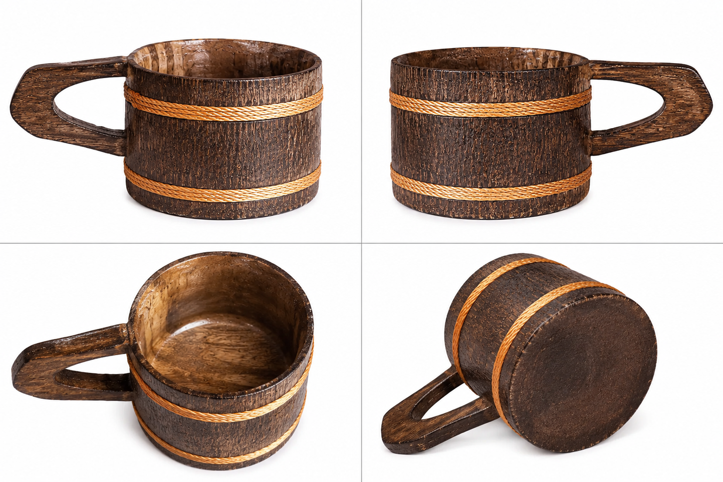 Wooden Water And Juice Glasses
