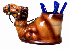 Leather Camel Face Pen Stand
