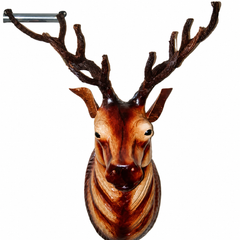 Leather Deer Face Wall Hanging