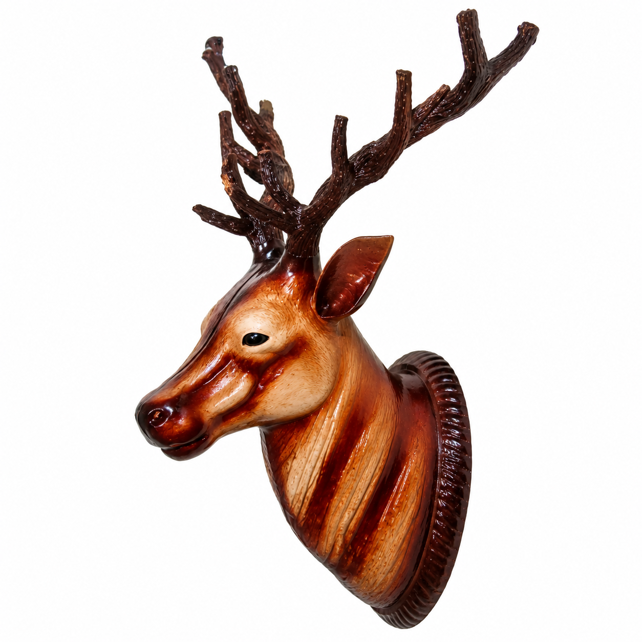Leather Deer Face Wall Hanging