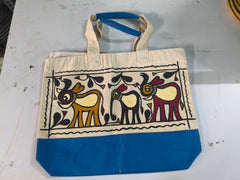 Sohrai Khovar Hand-Painted Jute Bag