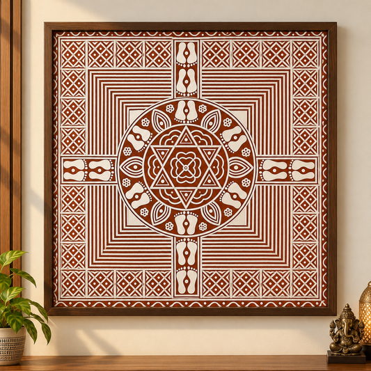 Mandalam wall Aipan Art Style 3