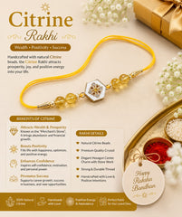 Agates Citrine Rakhi
