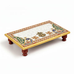 Traditional Marble chowki For Pooja
