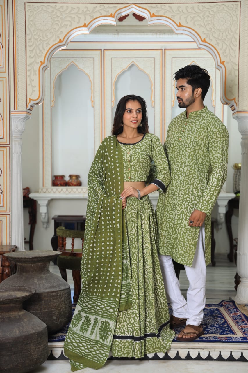 Festival Special Couple Dress Collection Chaniya Choli & Kurta Pajama