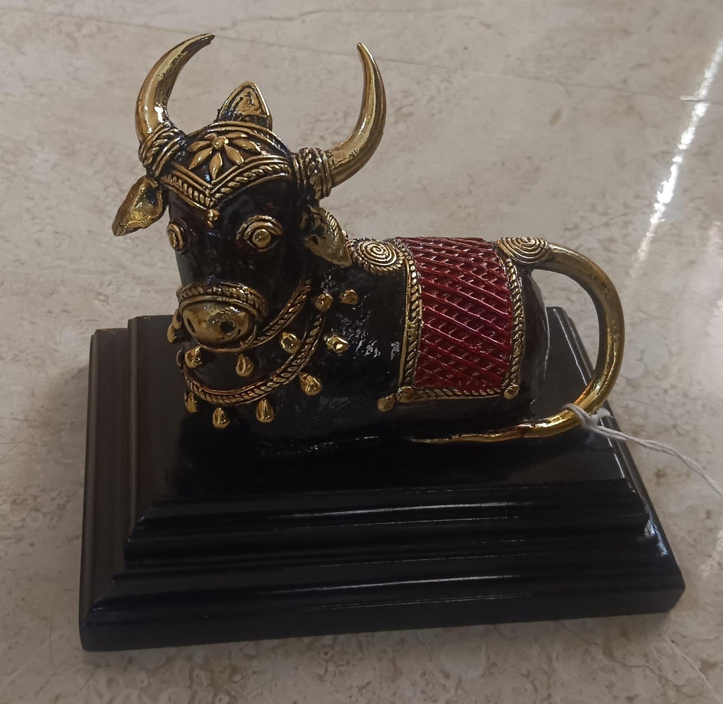 Bastar Dokra Nandi Seated Metal Craft