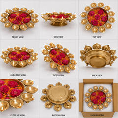 Fancy Golden Urli Tabletop Diya