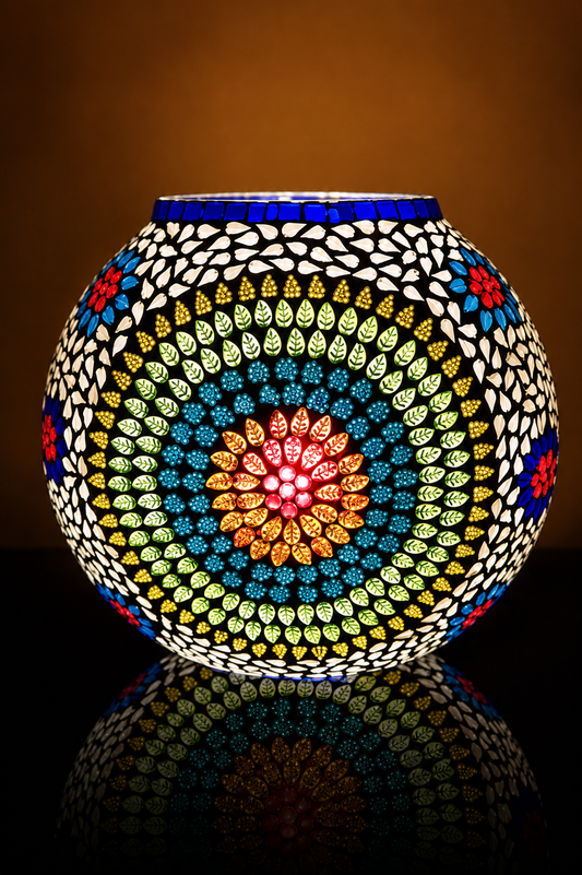 Glass Lamp Round