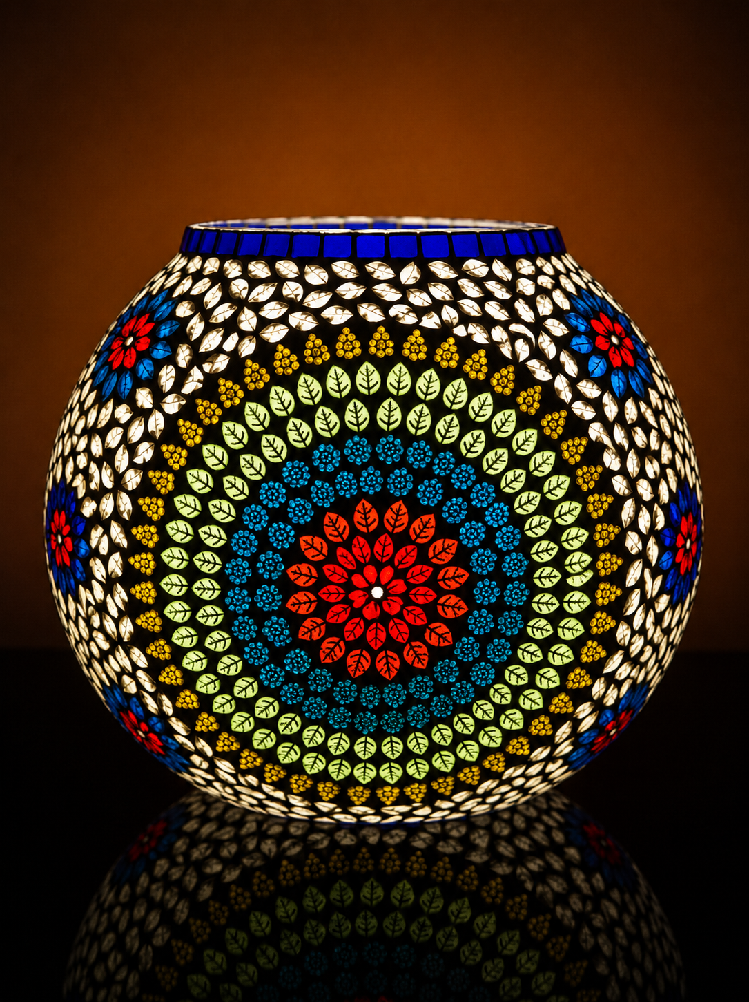 Glass Lamp Round