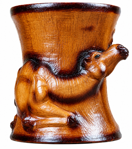 Leather Camel Shape Stool