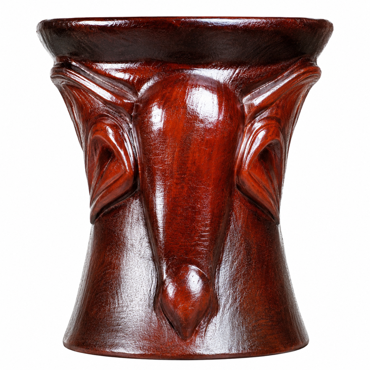 Leather Elephant Face Sitting Stool