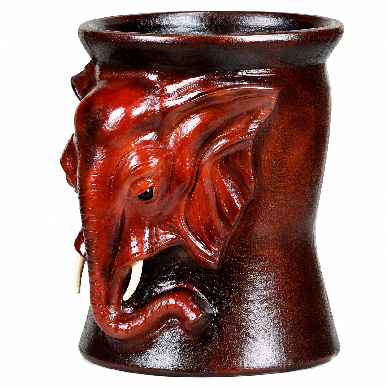 Leather Elephant Face Sitting Stool