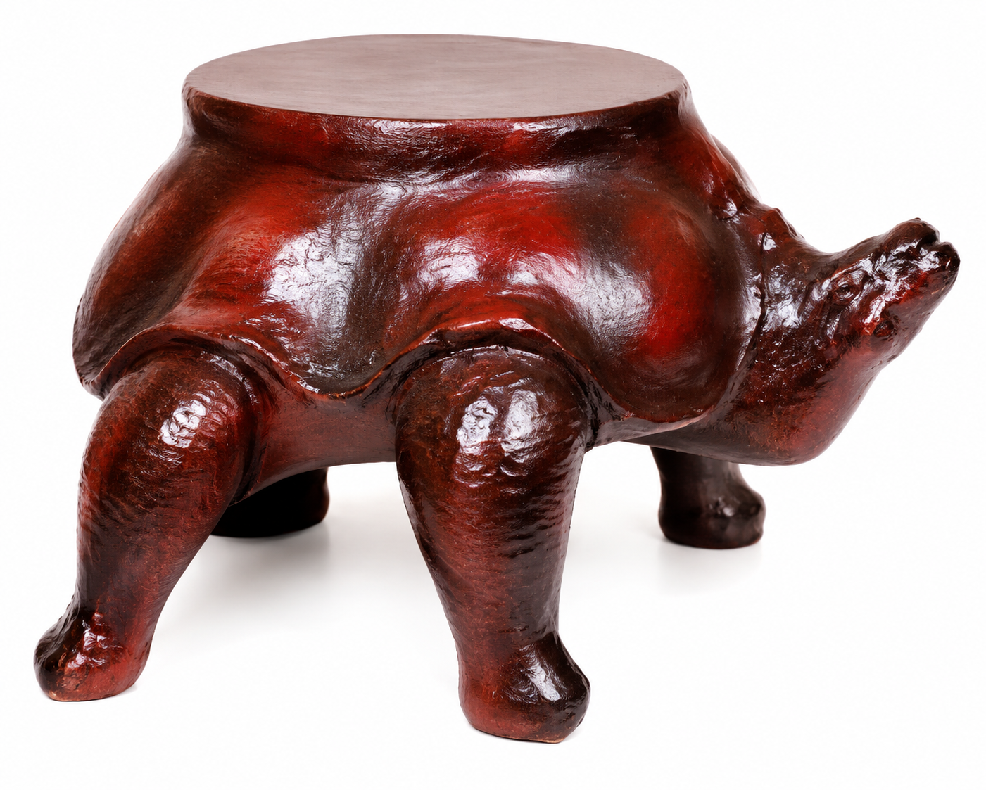 Leather Tortoise Sitting Stool