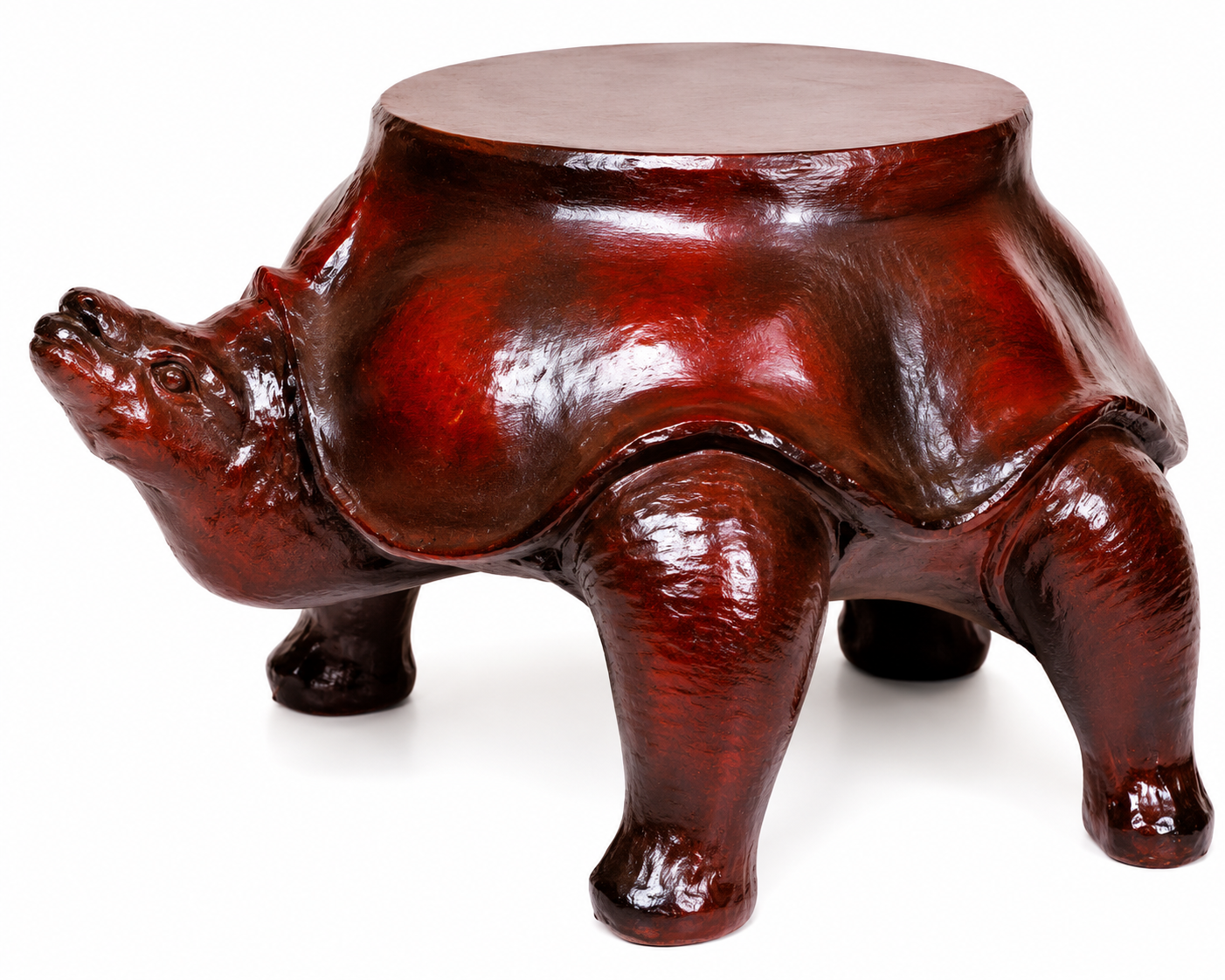 Leather Tortoise Sitting Stool