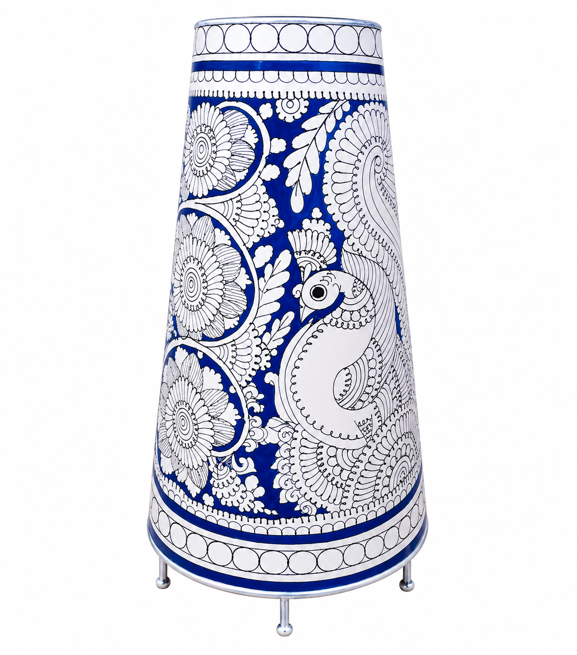 Andhra Pradesh Leather Puppetry Blue Colour Lamp Shade