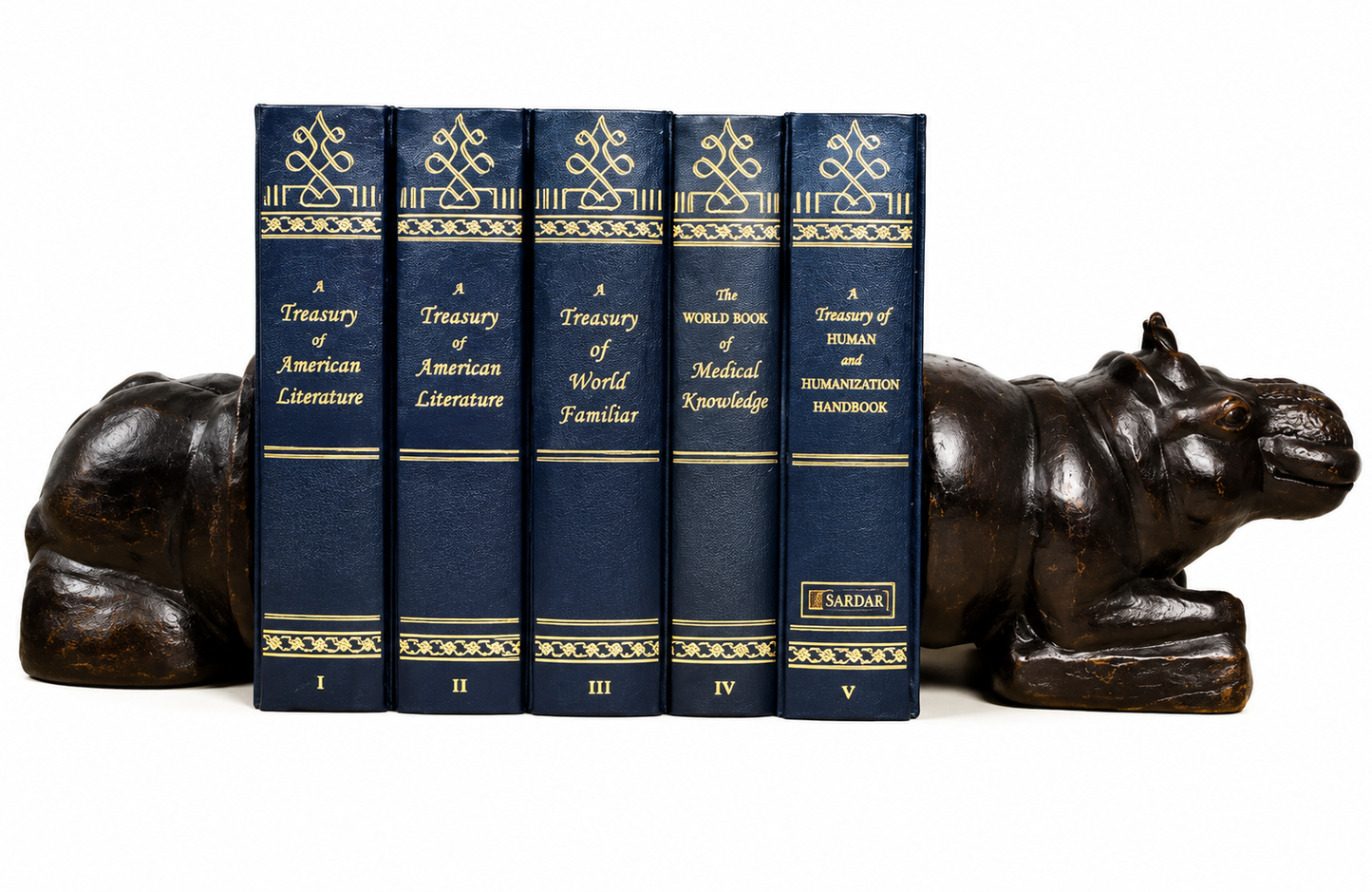 Leather Hippo Book Shelf